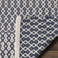 thumbnail image 3 of Safavieh Montauk Collection MTK339B Handmade Flatweave Cotton Runner, 2'3" x 10' , Ivory / Navy, 3 of 3