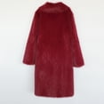 thumbnail image 6 of Stichou Womens Faux Fur Winter Coats 2025 Fashion Long Sleeve Oversized Long Jacket Coat with Pockets Outerwear Wine S, 6 of 6