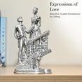 thumbnail image 2 of Silver Finish Romantic Couple Showpiece | Love Statue for Engagement, Wedding, Valentine Gifts | Home Decor Romantic Couple Statue with Stairs| Ideal Gift for Anniversary, Birthday, Valentine's Day, 2 of 5