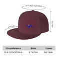 thumbnail image 2 of DouZhe Flat Brim Cap Snapback Hat, Kangaroo Australia Flag Prints Adjustable Red Adult Baseball Cap, 2 of 6