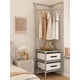 thumbnail image 3 of 3-Tier Black Coat Rack Stand With Drawer, Reinforced & Enlarged, Corner Clothes Organizer, Freestanding Bedroom Hat Hanger, Multi-Layer Storage Shelf, 3 of 4