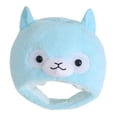 thumbnail image 3 of Sombrero de peluche de alpaca, novedoso gorro con capucha para actuaciones en el escenario, fiestas y selfies. Azul, 3 of 9