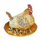 thumbnail image 1 of Figura de gallina incubando huevos, organizador de joyas, decoración, suministros para pollitos, adorno Marrón, 1 of 9