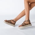 thumbnail image 1 of Sandalias planas con plataforma para mujer Sandalias con hebilla cruzada y correa fina Wmkox8yii  nm2266, 1 of 8