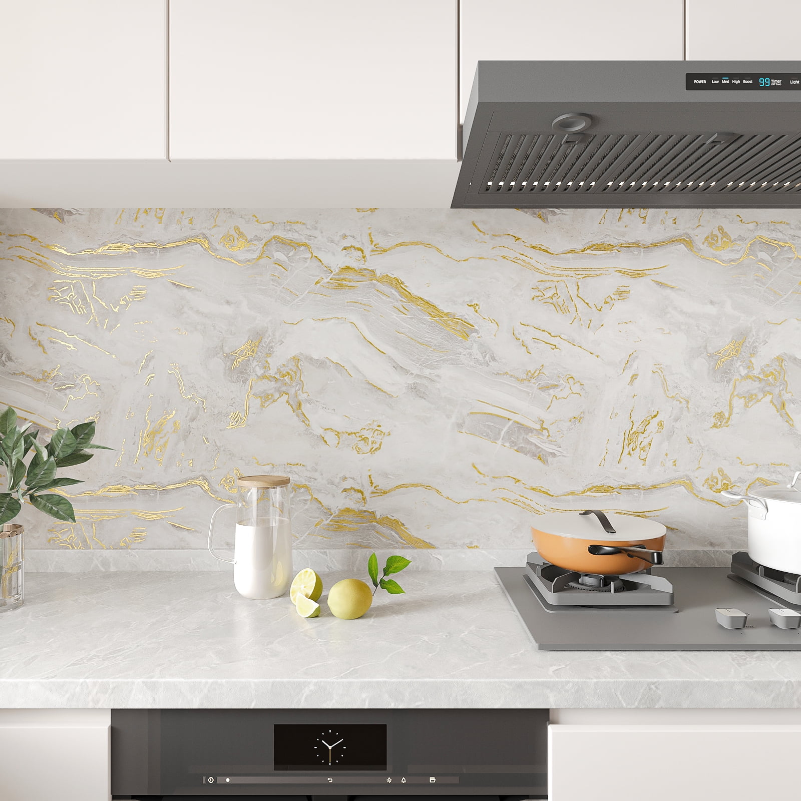 CHIHUT Beige Gold Matte Marble Contact Paper for Countertops Waterproof 17.7"x236" Liquid Peel and Stick Marble Wallpaper for Kitchen Self Adhesive Wall Paper Removable Vinyl Roll for Cabinets Walls