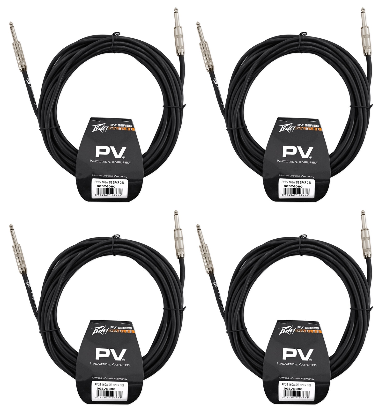 New Peavey PV 25/' 16 Gauge ¼” to ¼” Speaker Cables 2
