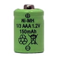thumbnail image 1 of MIC Gen 13 AAA 150 mAh Button Top NiMH Battery (for Solar Lights) (12), 1 of 3
