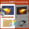 thumbnail image 4 of ROLOWAY Fireproof Document Bag (14.5 x 11.5 inch), 6400℉ Fireproof Money Bag with Zipper for Cash, Fire Safe Smell Proof Money Pouch with Lock (Blue), 4 of 7