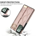 thumbnail image 3 of Allytechgroup Galaxy Note 20 Case with Keychain, Luxury Girly PU Leather Back Cover Bracket Stand Shockproof Bumper Drop Proof Phone Case Cover for Samsung Galaxy Note 20, Rosegold, 3 of 8
