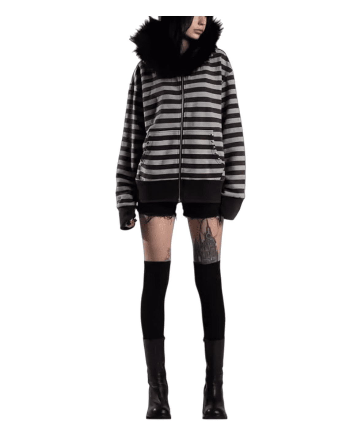 Women’s Plush Fleece Hooded Zip-Up Jacket, Thick Warm Winter Cozy Fur-Lined Hoodie Coat, Soft Fluffy Outerwear Top for Cold-Weather Daily Wear, Casual Comfortable Fashion Jacket