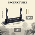 thumbnail image 2 of 2-Tier Stand Katana Stand 39.1x8.9x24.5cm Wooden Katana Holder Black Swords Display Holder Wood Swords Racks for Home, 2 of 6