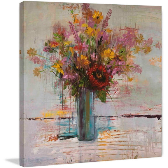 "Blushing Blooms II" Painting Print on Wrapped Canvas