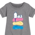 thumbnail image 3 of Peanuts - Summer Edition - Snoopy & Flip Flops - Toddler & Youth Girls Fleece Dress, 3 of 5