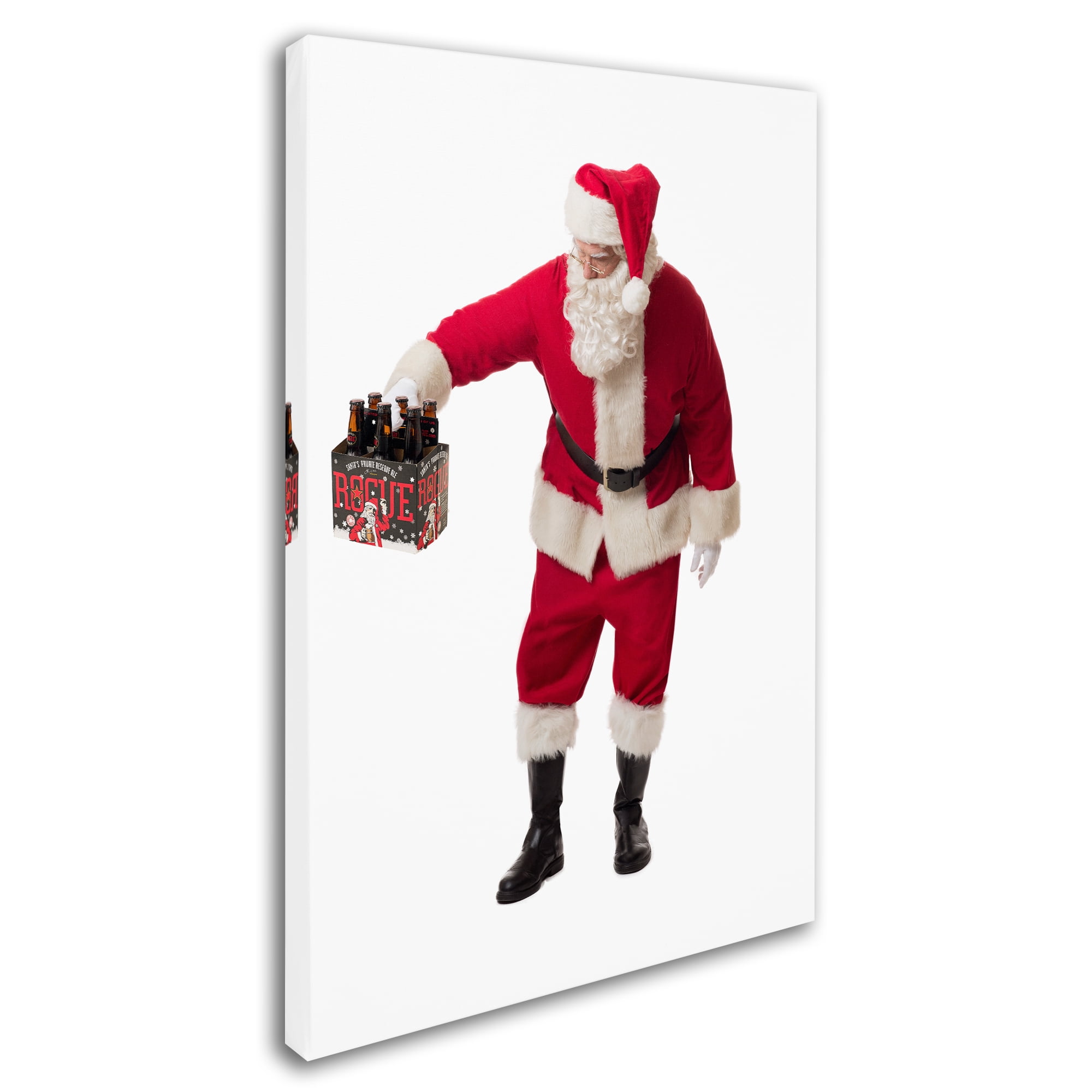 Trademark Fine Art 'Santa-beer-14013' Canvas Art by Ed Wheeler