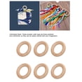 thumbnail image 4 of Anillos De Madera, Anillos De Macramé, 30 Piezas De Haya Resistente Finamente Pulida Para Manualidades, 4 of 7
