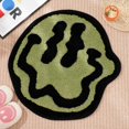 thumbnail image 1 of Green and BlackTrippy Happy Face Bath Mat Red - Cool Rugs for Bedroom, Preppy Rug, Hippie Rug Non-Slip, Cute Fun Funky Trendy Rug, Red Decor for Bedroom Bathroom, 1 of 6