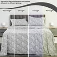 thumbnail image 6 of Lux Decor Collection California King Bed Sheets Set - Ultra Soft Cooling Bed Sheets - Deep Pocket up to 16" - Wrinkle, Fade, Stain Resistant - 6 Piece, White Grey, 6 of 9
