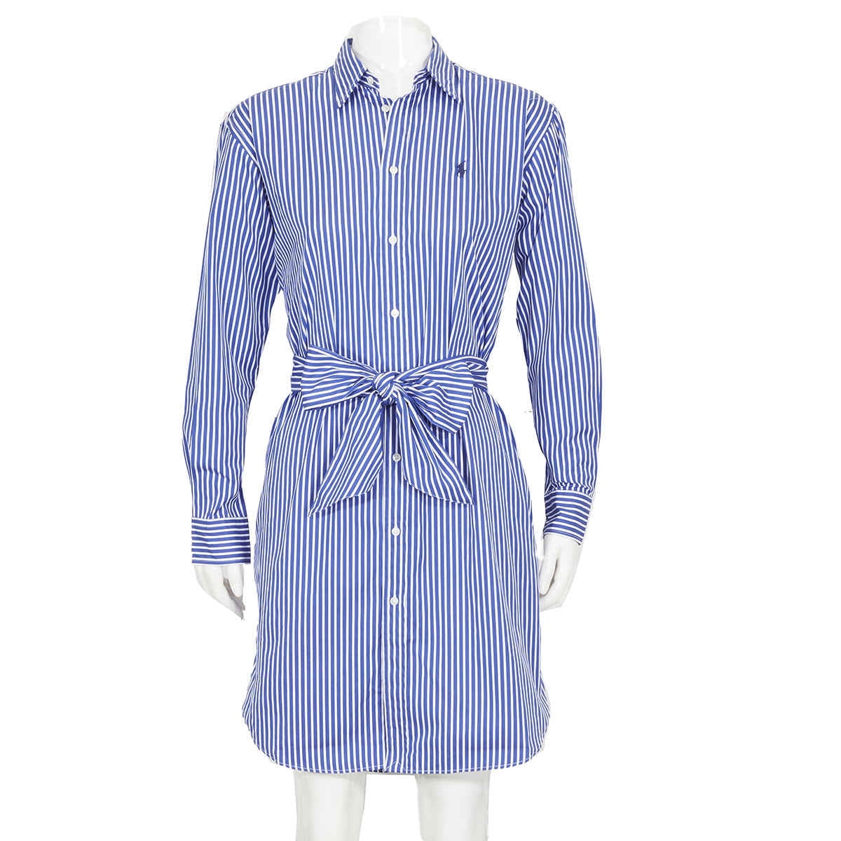 ralph lauren striped cotton shirtdress
