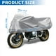 thumbnail image 4 of Funda para Motocicleta Exterior Impermeable Funda para Motocicleta Media 420D-PU Tono Plateado Protección Contra Sol y Lluvia Se Ajusta a 86.61"x37.4"x23.62", 4 of 7