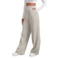 thumbnail image 2 of Women’s Lined Sweatpants Wide Straight Leg Pants Bottom Sweatpants Joggers Pants Workout High Waisted Yoga Pants With Pockets Casual Pants with Pockets Women Buttery Sweatpants Casual Attire Cropped, 2 of 5