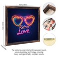 thumbnail image 2 of Neon Heart Shades Wooden Sign Wall Plaque - Vintage Art Decoration, Wall Decoration - Ideal Gift For Home Decoration, Living Room, Bathroom, Bedroom, Garden, Dining, Bar, Cafe, Festival Party Decor, 2 of 7