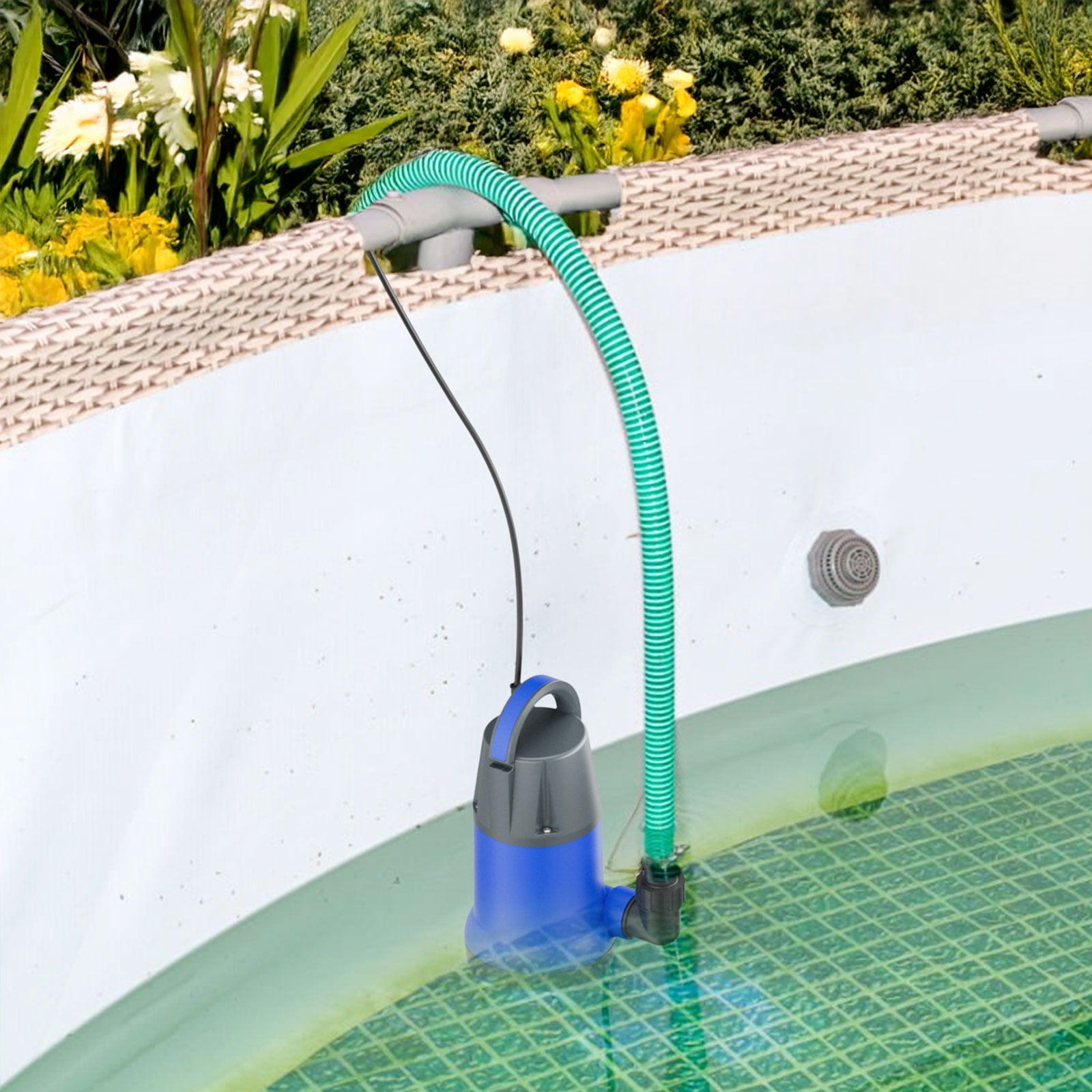 Sump Pump Submersible Water Pump 1HP 3700GPH Portable Electric Utility Pumps for Pool Draining Hot Tub Basement