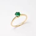thumbnail image 4 of gold plated 925 silver ring, green emerald gemstone, women engagement ring, 4 of 5