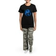 thumbnail image 4 of CafePress - Blue And Black Yin Yang Dragons Pajamas - Women's Short Sleeve Print T-Shirt and Pants Dark Cotton Pajama Set, 4 of 7
