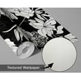 thumbnail image 6 of S4Sassy Peel & Stick Vinyl Wallpaper, Bold Monochrome Bloom Wallpaper Contact Paper Waterproof - Black, 25"X 60", Textured Finish, Removable Wall Covering For Home Decor In Bedrooms, Cabinets, 6 of 9