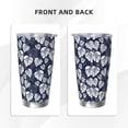 thumbnail image 3 of Vsdgher White Leaves 20 Oz Stainless Steel Vacuum Insulated, Travel Mug Coffee Cup for Home, Office, Outdoor Works Great for Ice Drinks and Hot Beverage -Without Straw, 3 of 8