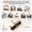 20 Black, variant on Mini Adhesive Picture Clips 20 Mixed Colors For Wall Hanging Display