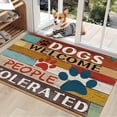 thumbnail image 4 of Colorful Dog Paw Print Welcome Mat | Durable Polyester, Machine Washable, Suitable For Living Room, Bedroom, Kitchen, Home Decor, Multiple Sizes Available, 4 of 14