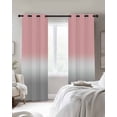 thumbnail image 3 of Pink White Grey Ombre Blackout Curtains 45 Inches Long for Bedroom, Modern Abstract Aesthetics Thermal Insulated Room Darkening Black Out Window Curtain Panels Grommet Drapes for Living Room, 3 of 8