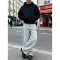 thumbnail image 6 of Reppunk Men's Vintage Light Acid Wash Baggy Wide Leg Jeans, Relaxed Oversized Loose Fit Denim Pants, Business Casual Versatile Office Daily Full Length Trousers, 6 of 8