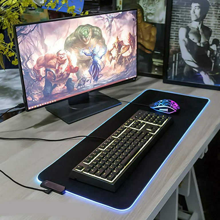Gummi fantastisk Shredded LED RGB Lighting Gaming Mouse Pad Mat for PC Laptop - Walmart.com