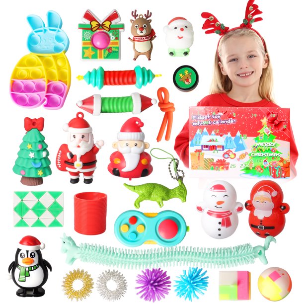 Advent Calendar 2022, 24 Days of Surprises Fidget Toys Bulk, Christmas Holiday Countdown Advent