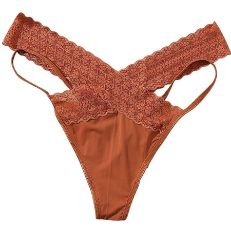 Bigersell Women s Boy Short Panties Clearance Ladies Underwear Panties Thong Panty Style P-38 Nylon Brief Panties Ladies Cotton Thongs Briefs Mid Waist Women s Briefs Brown S