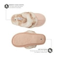 thumbnail image 3 of Jessica Simpson Girls Cute and Cozy Plush Slip on House Slippers With Memory Foam, 3 of 9