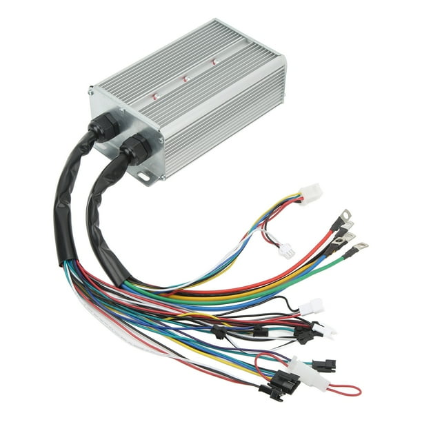 Controlador De Motor Sin Escobillas Para Bicicleta, Carcasa Ranurada 36V 48V Controlador Sin Escobillas Pantalla LCD 1500W Velocidad Estable Para Bicicletas Eléctricas