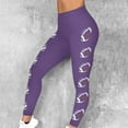 thumbnail image 3 of Women's Yoga Pants Workout Running Leggings High Waist Solid Color Leggings Tights Multicolor 2XL, 3 of 9