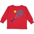 thumbnail image 3 of Inktastic Blue Tennis Racket and Ball Boys or Girls Long Sleeve Toddler T-Shirt, 3 of 5