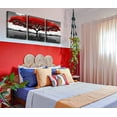 thumbnail image 4 of Wall Decor Living Room Red Tree - Black White and Red Nature Trees Scenery Paintings Pictures Wall Art - Modern Home Bedroom Bathroom Decorations Canvas Prints Framed Ready to Hang 12" W X16 H X 3, 4 of 6