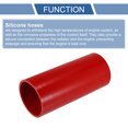thumbnail image 4 of Unique Bargains 1 Pcs 80mm 3.15" ID 200mm 7.87" Length 0 Degree Red Car Silicone Hose Coolant Hose Universal, 4 of 7