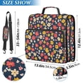 thumbnail image 2 of FORMRS Zipper Binder with Shoulder Strap 2-inch Ring 500 Sheet Capacity File Bag, Small Colorful Flower, 2 of 5