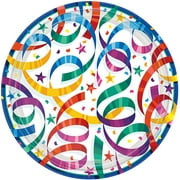 Luncheon Plates 7" 8/Pkg-Party Streamers
