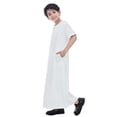 thumbnail image 7 of Krdevn Boys Short Sleeve Thobe With Traditional Tunic Robe For Spring & Summer,4-5 Years, 7 of 7