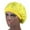 Yellow, variant on Kaonry Simulated Silk Dome Sleeping Cap with Wide Brim and High Elastic Headband, Solid Color, Black.， Wide Elastic Band Satin Sleep Bonnet Soft Night Sleeping Cap for Women