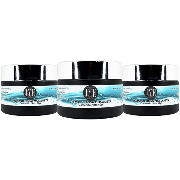 Crema de Rosa Mosqueta JYE Natural libre de químicos, exquisito aroma. Incluye 3 frascos