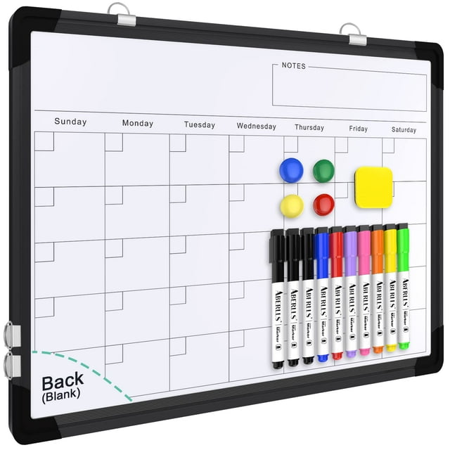 Tablero de escritura ABERLLS, calendario mensual magnético, 41 x 30 cm