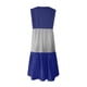 thumbnail image 4 of ICHUANYI Clearance Fashion Women Casual Loose Stripe Patchwork V-Neck Sleeveless Dress Sundress(Blue, L) ICHUANYI WER2023080800165, 4 of 7